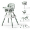 Portable Multifunctional Baby High Chair with Adjustable Height & Safety Harness
