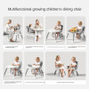 Portable Multifunctional Baby High Chair with Adjustable Height & Safety Harness