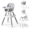 Portable Multifunctional Baby High Chair with Adjustable Height & Safety Harness