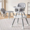 Portable Multifunctional Baby High Chair with Adjustable Height & Safety Harness