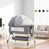 Portable Baby Bassinet Bed with Mosquito Net & Storage Basket Portable Baby Bassinet Bed with Mosquito Net & Storage Basket