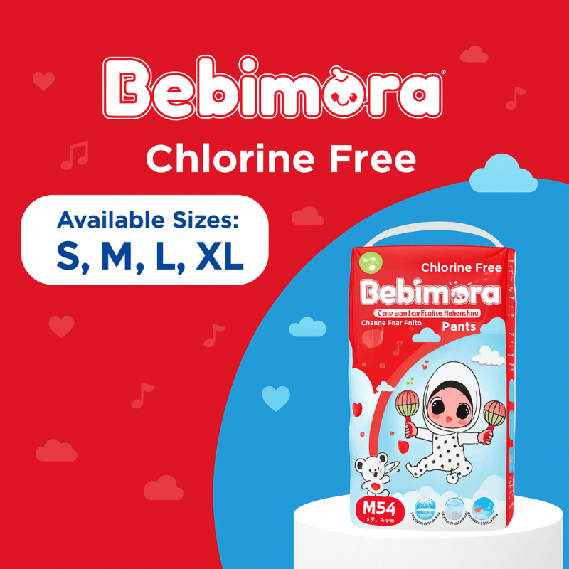 Bebimora Chlorine-Free Diapants S–XL | 12hr Leakproof, Safe & Soft Bebimora Chlorine-Free Diapants S–XL | 12hr Leakproof, Safe & Soft