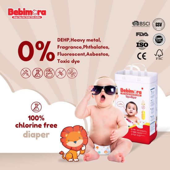 Bebimora Malaysian Chlorine-Free Diapants Pant – S to XL Sizes | Gentle Comfort & Leakproof Protection Bebimora Malaysian Chlorine-Free Diapants Pant – S to XL Sizes | Gentle Comfort & Leakproof Protection