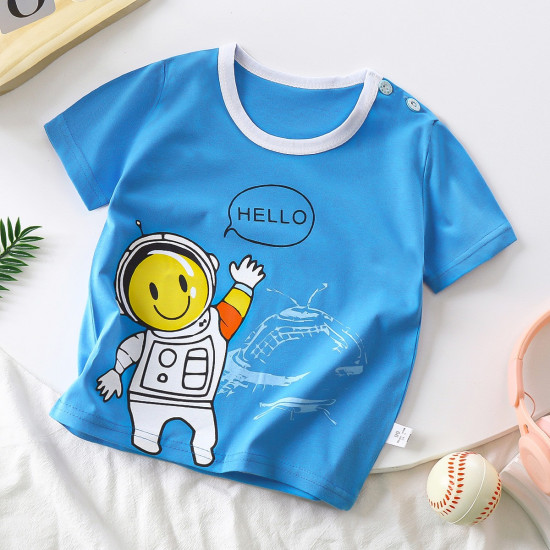 Korean Style Children’s Short-Sleeved Cotton Cartoon T-Shirt – 6M–3Year