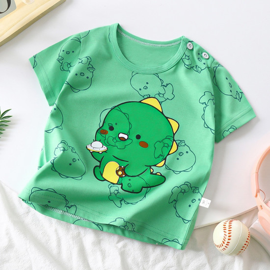 Korean Style Children’s Short-Sleeved Cotton Cartoon T-Shirt – 6M–3Year