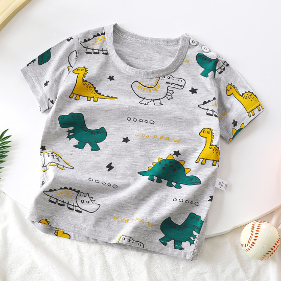 Korean Style Children’s Short-Sleeved Cotton Cartoon T-Shirt – 6M–3Year