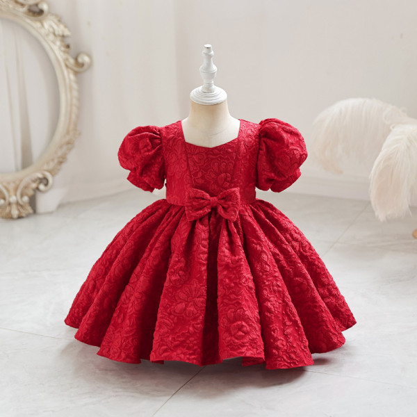 6m to 2 Year | High-End Baby Girl Princess Flower Girl Dress – 6m –2 Years |Red |White 6m to 2 Year | High-End Baby Girl Princess Flower Girl Dress – 6m –2 Years |Red |White