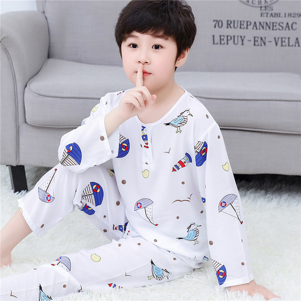 Summer Kids Cotton Pajama Set – Soft Cartoon Long Sleeve Breathable Sleepwear for Boys & Girls Summer Kids Cotton Pajama Set – Soft Cartoon Long Sleeve Breathable Sleepwear for Boys & Girls