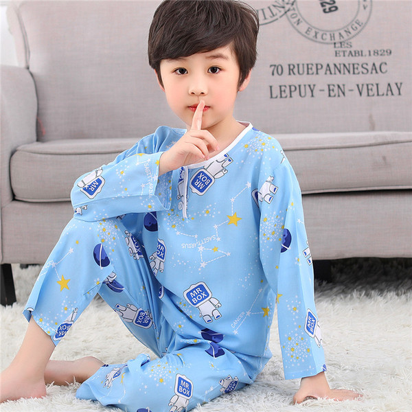 Summer Kids Cotton Pajama Set – Soft Cartoon Long Sleeve Breathable Sleepwear for Boys & Girls Summer Kids Cotton Pajama Set – Soft Cartoon Long Sleeve Breathable Sleepwear for Boys & Girls