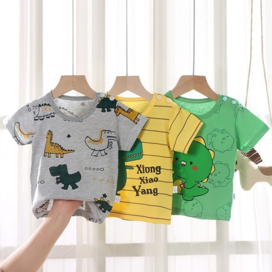 Korean Style Children’s Short-Sleeved Cotton Cartoon T-Shirt – 6M–3Year