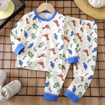 Children’s Pure Cotton Underwear & Pajamas Set — Colored Dinosaur