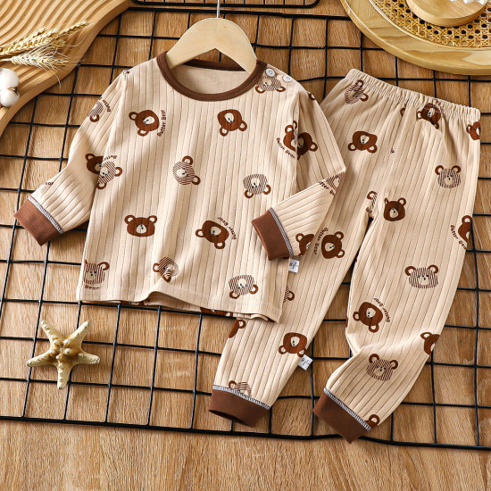 Top-Bottom Suit Boys & Girls Long Sleeve Comfortable Cute Cartoon Tops and Pants Set | Style: Crain Check Top-Bottom Suit Boys & Girls Long Sleeve Comfortable Cute Cartoon Tops and Pants Set | Style: Crain Check