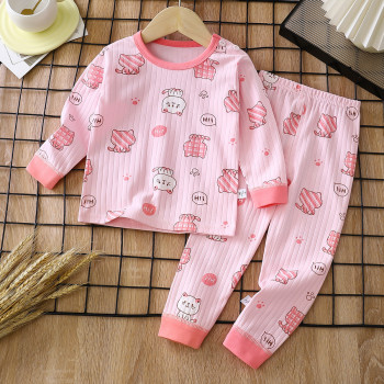 Children’s Pure Cotton Underwear & Pajamas Set — Printed Cats