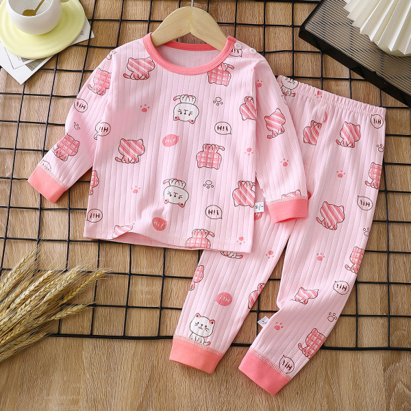 Children’s Pure Cotton Underwear & Pajamas Set — Printed Cats Children’s Pure Cotton Underwear & Pajamas Set — Printed Cats