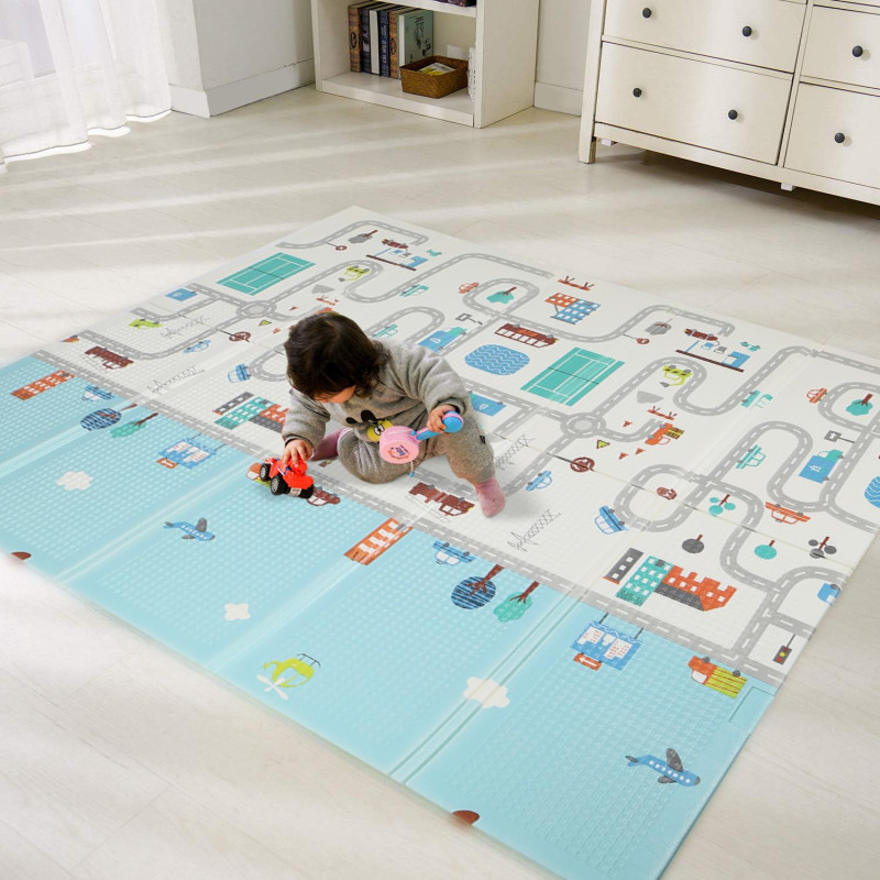 Foldable Playmat - Premium Quality | Green Girrafe-Lokkisona-bangladesh Foldable Playmat - Premium Quality | Green Girrafe-Lokkisona-bangladesh