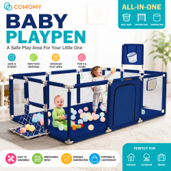Playpen Large Playpen for twin, with Basketball Hoop, Comes with Bracket and 30 Ball | Large Size (China) Playpen Large Playpen for twin, with Basketball Hoop, Comes with Bracket and 30 Ball | Large Size (China)