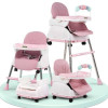 Adjustable Baby High Chair with Feeding Tray, Baby Dinner Chair with Wheels-Lokkisona-bangladesh Adjustable Baby High Chair with Feeding Tray, Baby Dinner Chair with Wheels-Lokkisona-bangladesh