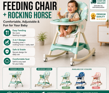 3-in-1 Baby Feeding Chair + Rocking Horse – Comfortable, Adjustable & Fun for Your Baby 3-in-1 Baby Feeding Chair + Rocking Horse – Comfortable, Adjustable & Fun for Your Baby