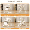 Adjustable Rocking Stainless Steel High Chair with Tray Dining Chair Solution for Babies and Toddlers for Feeding