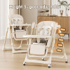 Adjustable Rocking Stainless Steel High Chair with Tray Dining Chair Solution for Babies and Toddlers for Feeding