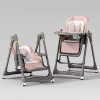 Adjustable Rocking Stainless Steel High Chair with Tray Dining Chair Solution for Babies and Toddlers for Feeding