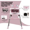 Adjustable Baby High Chair with Feeding Tray, Baby Dinner Chair with Wheels-Lokkisona-bangladesh