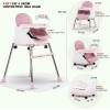 Adjustable Baby High Chair with Feeding Tray, Baby Dinner Chair with Wheels-Lokkisona-bangladesh