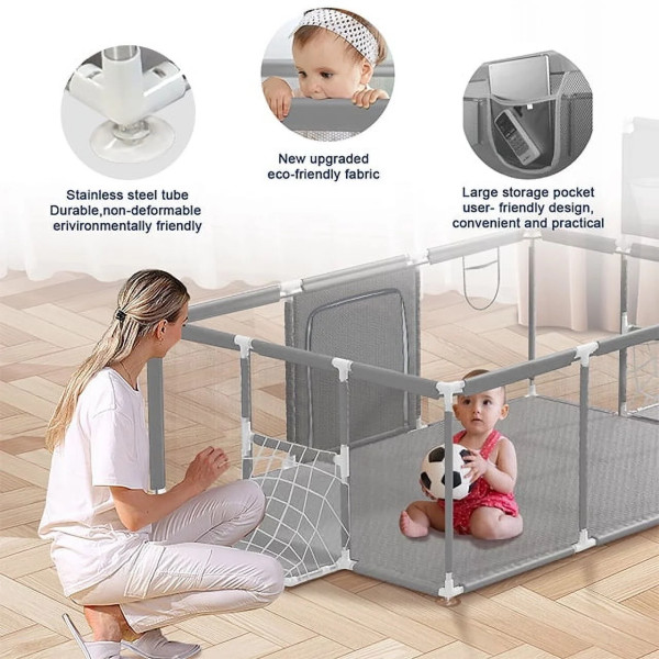 Playpen Large Playpen for twin, with Basketball Hoop, Comes with Bracket and 30 Ball | Large Size (China)