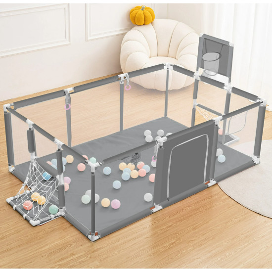 Playpen Large Playpen for twin, with Basketball Hoop, Comes with Bracket and 30 Ball | Large Size (China)