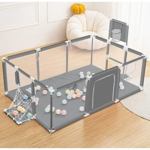 Playpen Large Playpen for twin, with Basketball Hoop, Comes with Bracket and 30 Ball | Large Size (China)