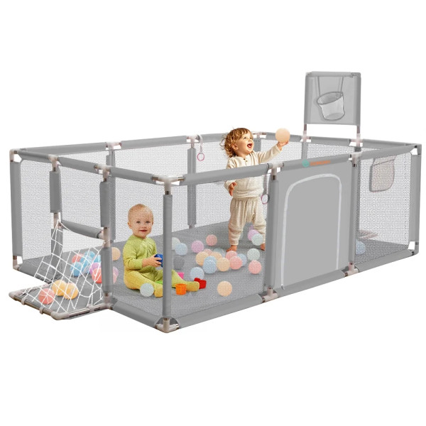 Playpen Large Playpen for twin, with Basketball Hoop, Comes with Bracket and 30 Ball | Large Size (China)
