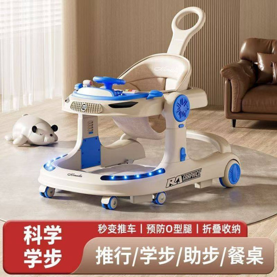 Anti-O-Legs Foldable Baby Walker with Music, Adjustable Height & Safety Wheels for Toddlers Anti-O-Legs Foldable Baby Walker with Music, Adjustable Height & Safety Wheels for Toddlers