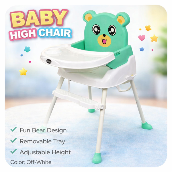 MODEL C-218- Bao Bao Hao Popular High Feeding Chair | Green Color MODEL C-218- Bao Bao Hao Popular High Feeding Chair | Green Color