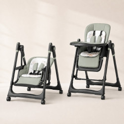 Adjustable Rocking Stainless Steel High Chair with Tray Dining Chair Solution for Babies and Toddlers for Feeding Adjustable Rocking Stainless Steel High Chair with Tray Dining Chair Solution for Babies and Toddlers for Feeding