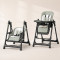 Adjustable Rocking Stainless Steel High Chair with Tray Dining Chair Solution for Babies and Toddlers for Feeding