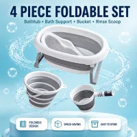Multifunctional Folding Baby Bathtub | 4 Pcs Foldable Set