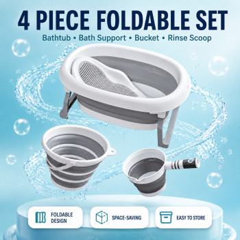 Multifunctional Folding Baby Bathtub | 4 Pcs Foldable Set