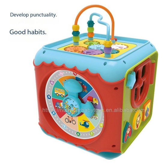 HUANGER 7 in 1 Educational Musical Activity Box Cube Toys Busy Learners Activity Cube Baby Toys Multi-Purpose