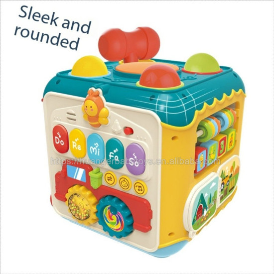 HUANGER 7 in 1 Educational Musical Activity Box Cube Toys Busy Learners Activity Cube Baby Toys Multi-Purpose