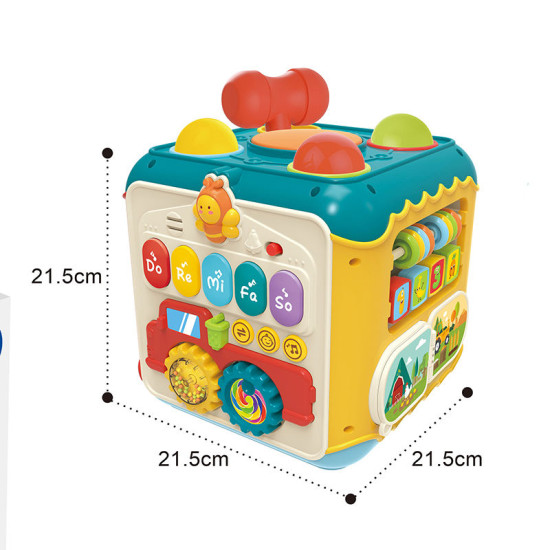 HUANGER 7 in 1 Educational Musical Activity Box Cube Toys Busy Learners Activity Cube Baby Toys Multi-Purpose