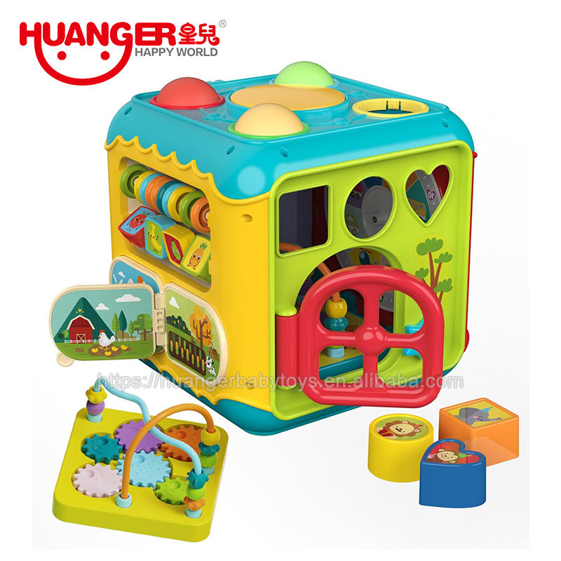 Huanger Multifunctional Baby Walkers Andador Activity Table Kids Trolley Adjustable 5 in 1 Baby Push Walker With Activity Table-Lokkisona-bangladesh