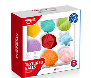 Huanger 8pcs Multi Set Develop Baby's Tactile Silicon Soft Sensory Balls Baby Texture Sensory Ball Toys