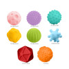 Huanger 8pcs Multi Set Develop Baby's Tactile Silicon Soft Sensory Balls Baby Texture Sensory Ball Toys-Lokkisona-bangladesh