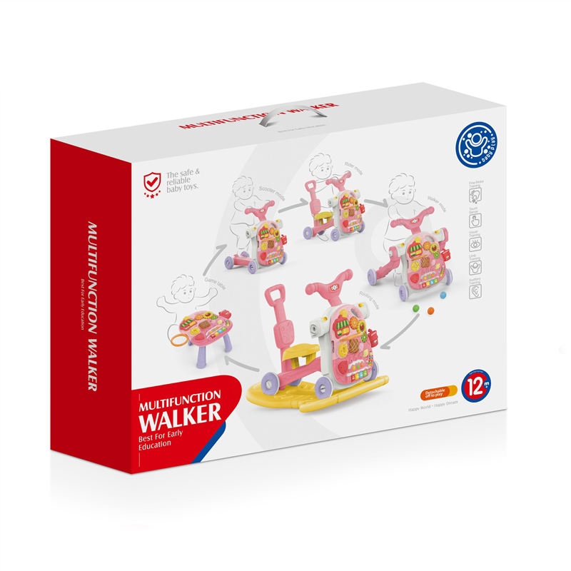 Huanger Multifunctional Baby Walkers Andador Activity Table Kids Trolley Adjustable 5 in 1 Baby Push Walker With Activity Table-Lokkisona-bangladesh