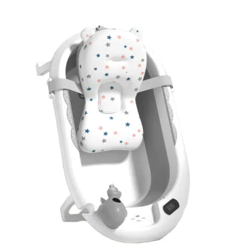 Multifunctional Folding Baby Bathtub with Pillow & Thermometer