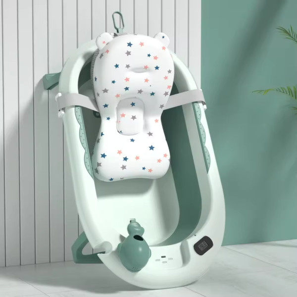 Multifunctional Folding Baby Bathtub with Pillow & Thermometer Multifunctional Folding Baby Bathtub with Pillow & Thermometer