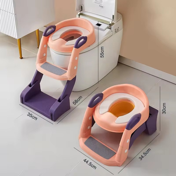 Potty Training Seat with Ladder for Kids | Foldable Toilet Training Seat Bangladesh Potty Training Seat with Ladder for Kids | Foldable Toilet Training Seat Bangladesh