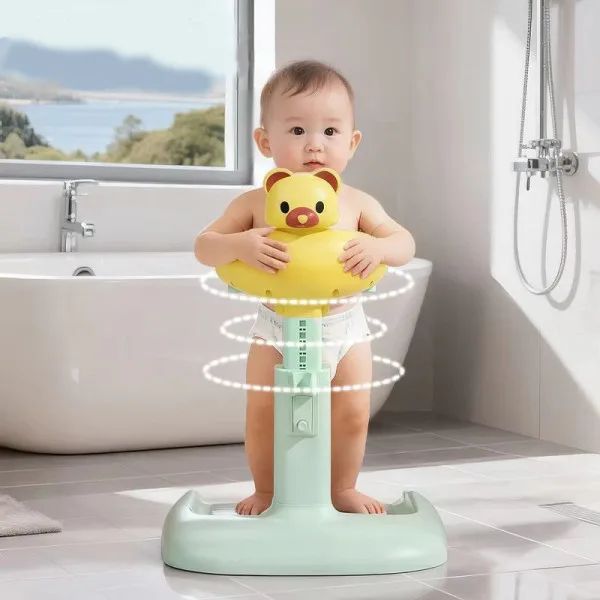 Baby Standing Bathing Tool Children's Standing Bathing Platform Infant Bathing Stool PP Bottom Washing Shower Rack