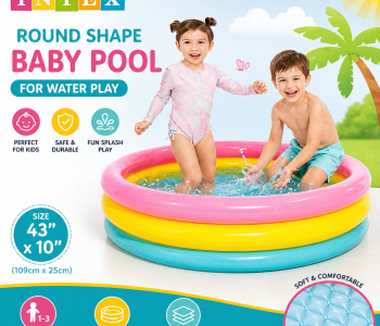 Intex Round Shape Baby Pool for Kids – Durable Inflatable Water Play Pool