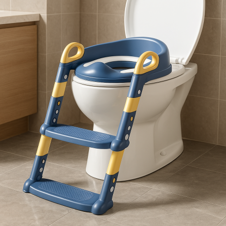 Children's Toilet Seat with Step Stool – Foldable & Safe Potty Training